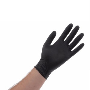GUANTO IN NITRILE NERO SENZA POLVERE
