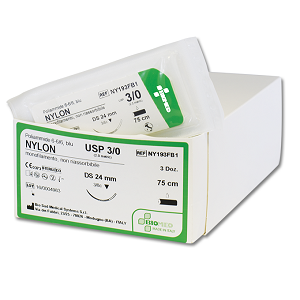 Sutura NYLON sintetica non assorbibile monofilamento in POLIAMMIDE 6-6/6
