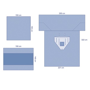 SET ARTROSCOPIA ESSENTIAL: TELO T FENESTRATO CON SACCA
