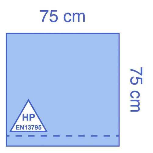 TELO ESSENTIAL CON BORDO ADESIVO 75x75CM TNT STERILE